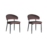 LABEL51 - Eetkamerstoel Bliss - Taupe - 55x56x76cm - Set van 2