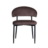 LABEL51 Eetkamerstoel Bliss - Taupe - Fluweel - set van 2