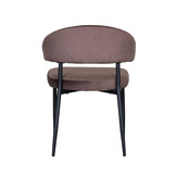 LABEL51 - Eetkamerstoel Bliss - Taupe - 55x56x76cm - Set van 2