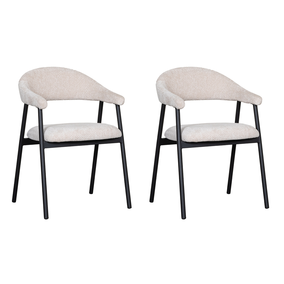 LABEL51 Eetkamerstoel Amaze - Naturel - Elite - set van 2