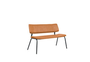 LABEL51 Eetkamerbank Gusto - Cognac - PU-Leder - 120 cm