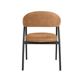 LABEL51 Eetkamerstoel Amaze - Cognac - Micro Suede - set van 2