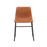 LABEL51 - Eetkamerstoel Risto - Bruin - 55x47x79cm - Set van 2