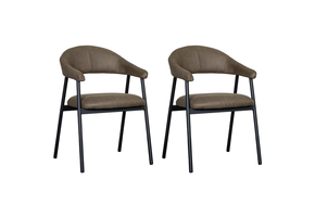 LABEL51 Eetkamerstoel Amaze - Moss - Micro Suede - set van 2