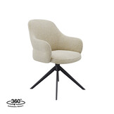 LABEL51 - Eetkamerstoel Bern - Beige - 66x61x91cm - Set van 2