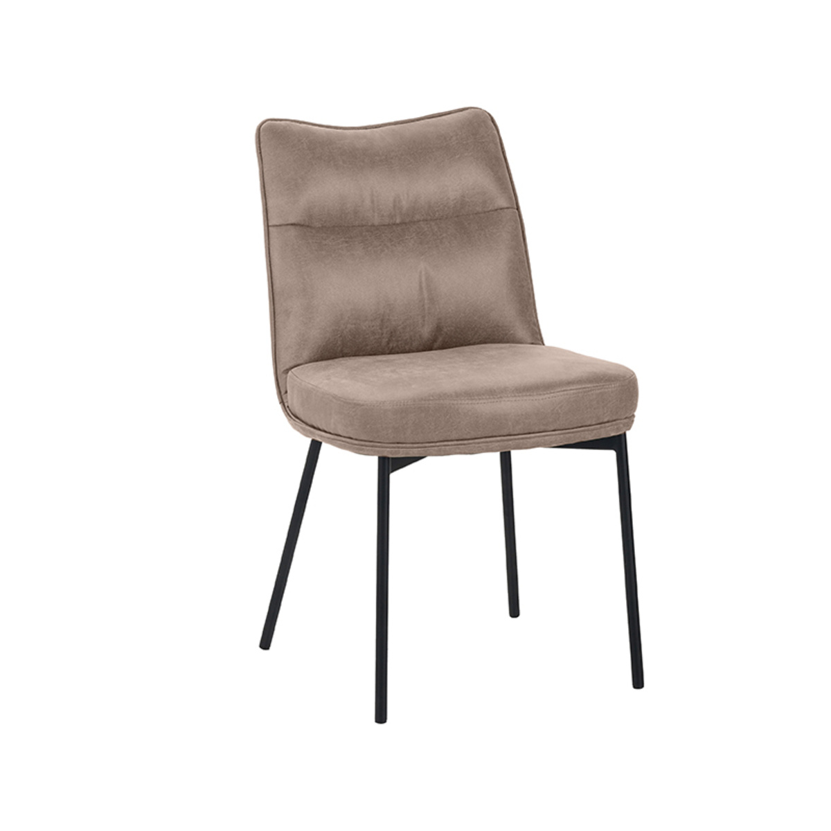 LABEL51 Eetkamerstoel Lennon - Taupe - Micro Suede - set van 2