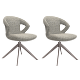 LABEL51 Eetkamerstoel Zurich - Truffel grijs - Boucle - set van 2