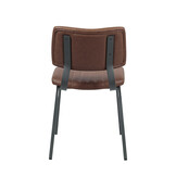 LABEL51 Eetkamerstoel Gusto - Bruin - PU-Leder - set van 2