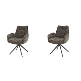 Hoyz Collection - Armstoel Lounge - Rich Taupe - Set van 2