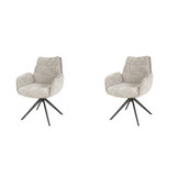 Hoyz Collection - Armstoel Lounge - Rich Zandkleur - Set van 2