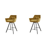 Hoyz Collection - Barstoel Raster Draaibaar- Set van 2