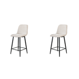 Hoyz Collection - Barstoel Rib - Rock Gebroken Wit - Set van 2