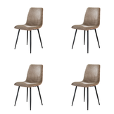 Hoyz Collection - Stoel Rib - Rock Zandkleur - Set van 4