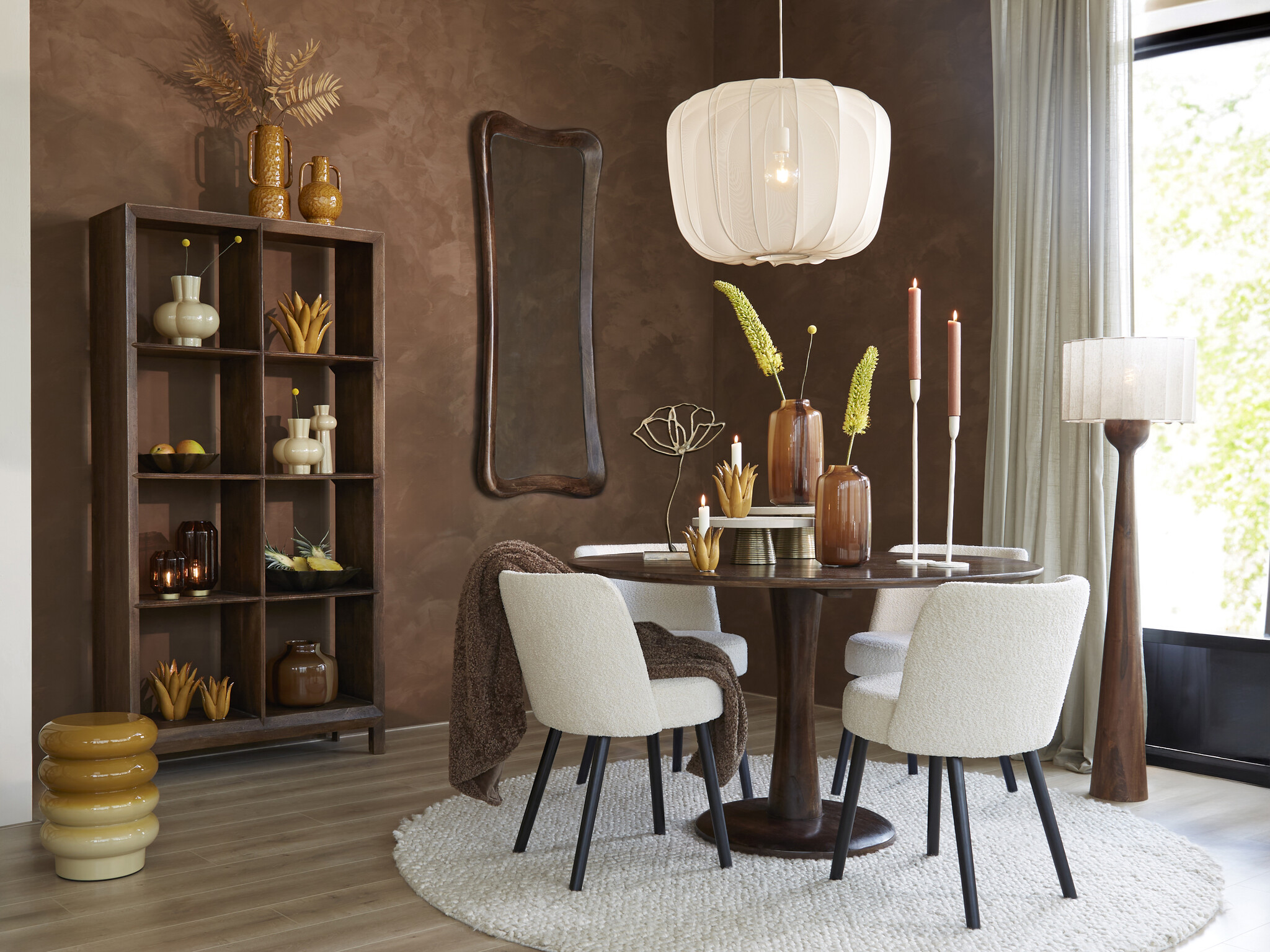 Light & Living - Vloerlamp FESTINA - 18x18x125cm - Bruin