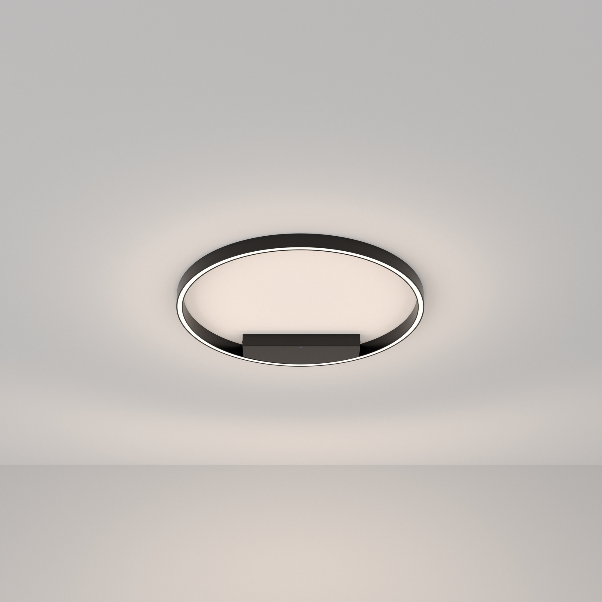 Maytoni - Plafondlamp Rim - Zwart - Ø60