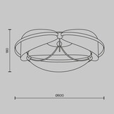 Maytoni - Plafondlamp Breeze - Messing - Ø60