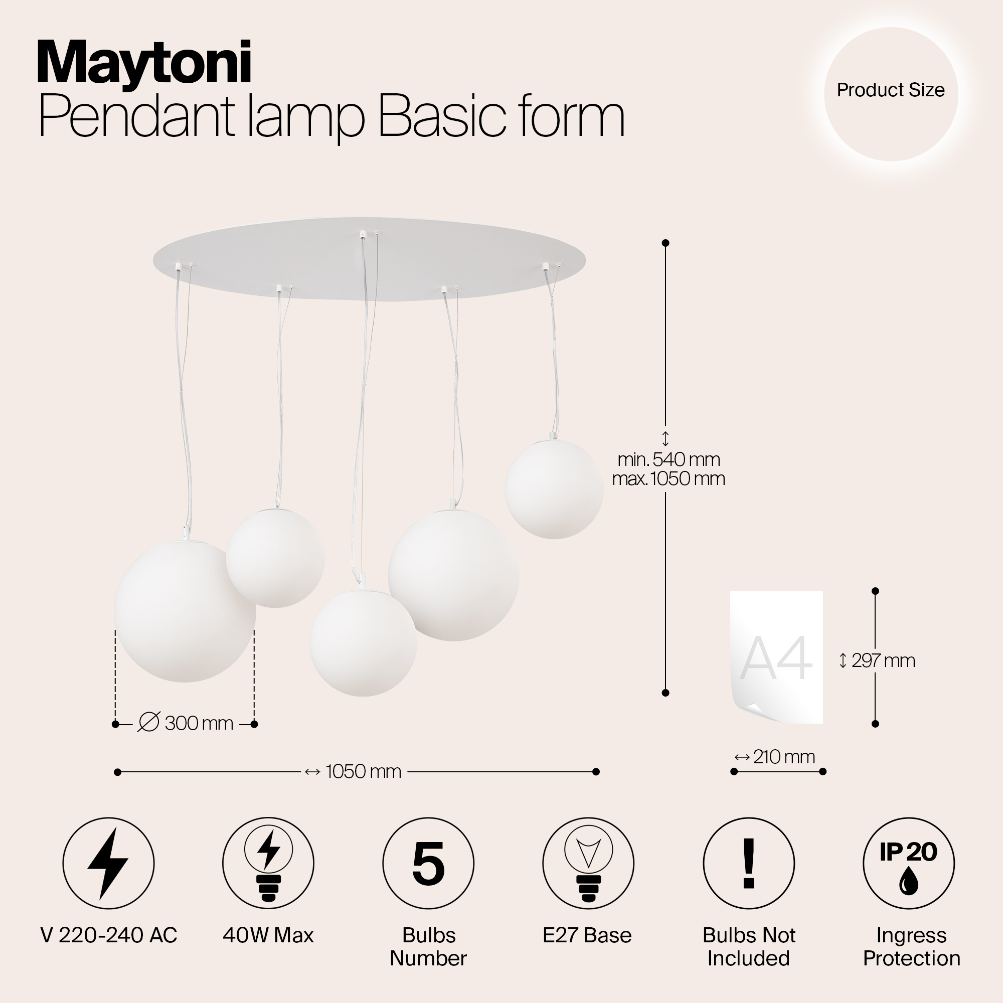 Maytoni - Hanglamp Basic form - Wit