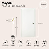 Maytoni - Vloerlamp Nostalgia - Goud - Ø37,7