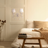 Maytoni - Wandlamp Grace - Wit met goud