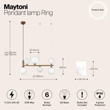Maytoni - Hanglamp Ring - Messing - Ø58