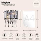 Maytoni - Wandlamp Hail - Chroom