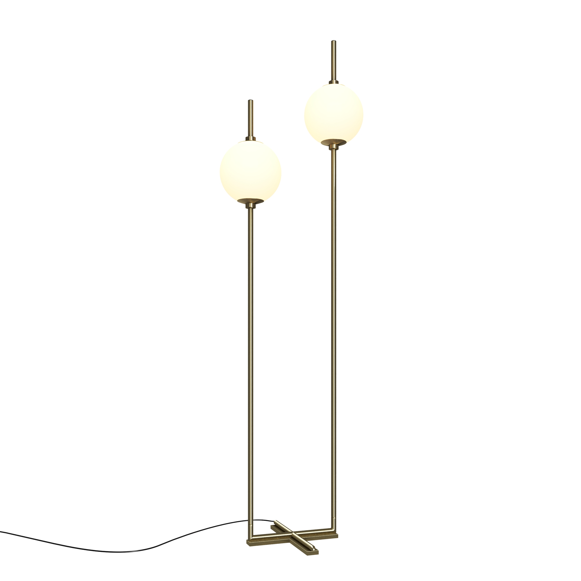Maytoni - Vloerlamp The Sixth Sense - Messing
