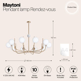Maytoni - Hanglamp Rendez-vous - Messing - Ø116