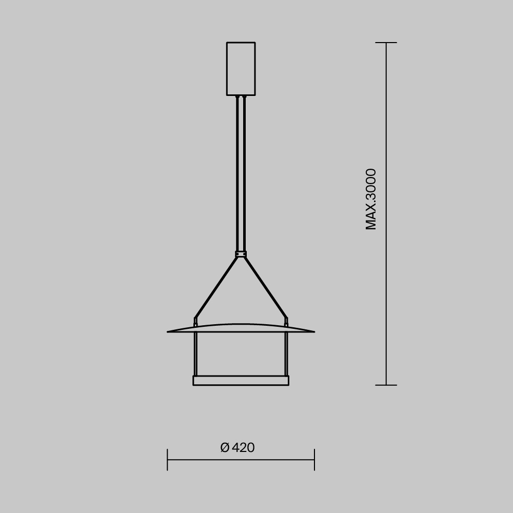 Maytoni - Hanglamp Ambience - Zwart - Ø42