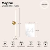 Maytoni - Wandlamp Axis - Goud - Ø3