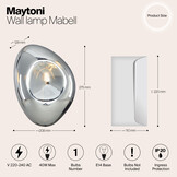 Maytoni - Wandlamp Mabell - Zwart
