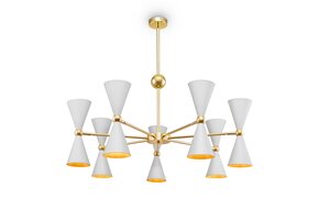 Maytoni - Hanglamp Vesper - Wit met goud - Ø91