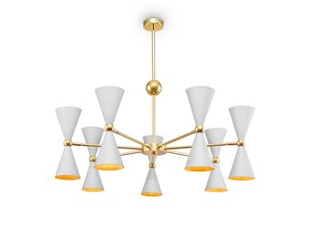 Maytoni - Hanglamp Vesper - Wit met goud - Ø91