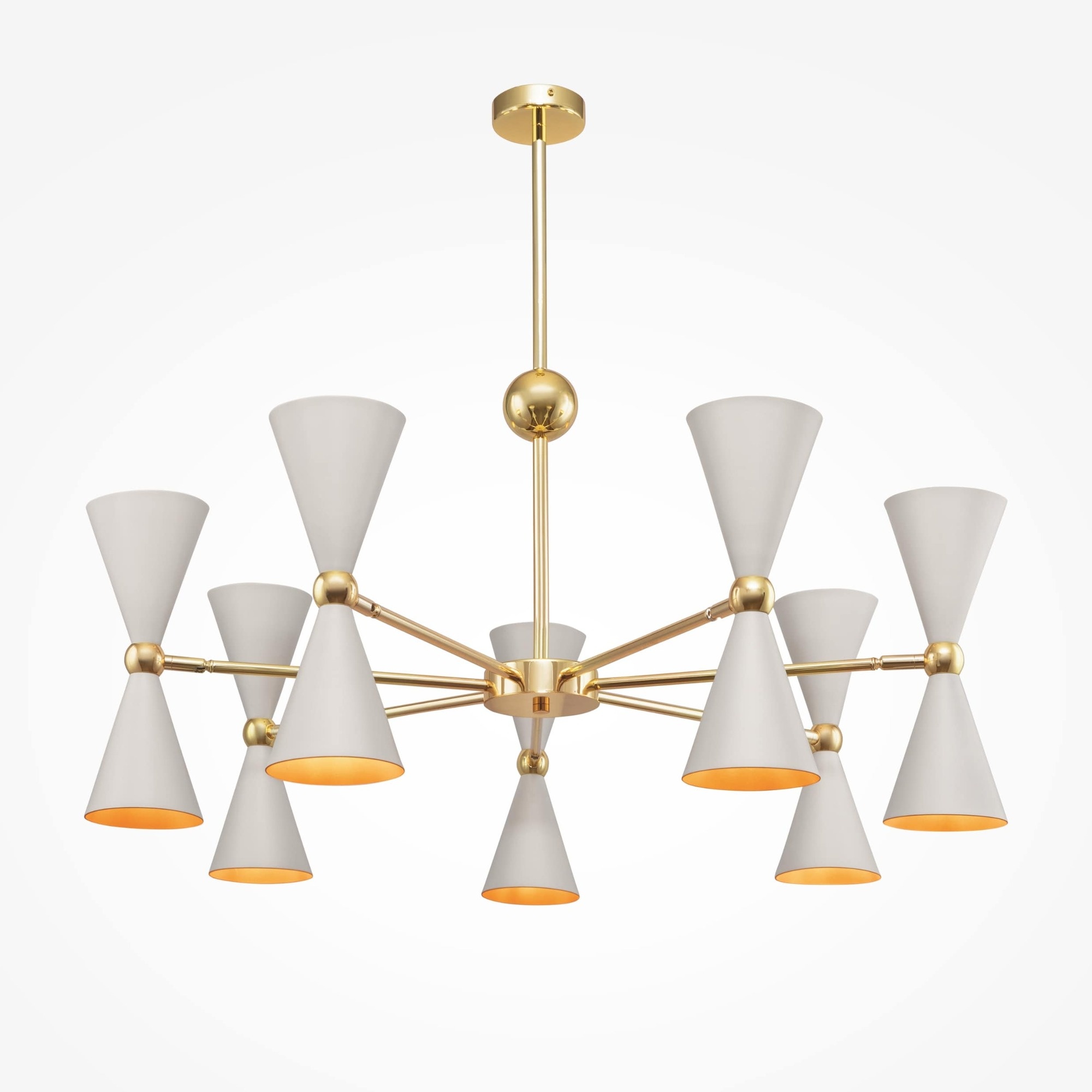 Maytoni - Hanglamp Vesper - Wit met goud - Ø91