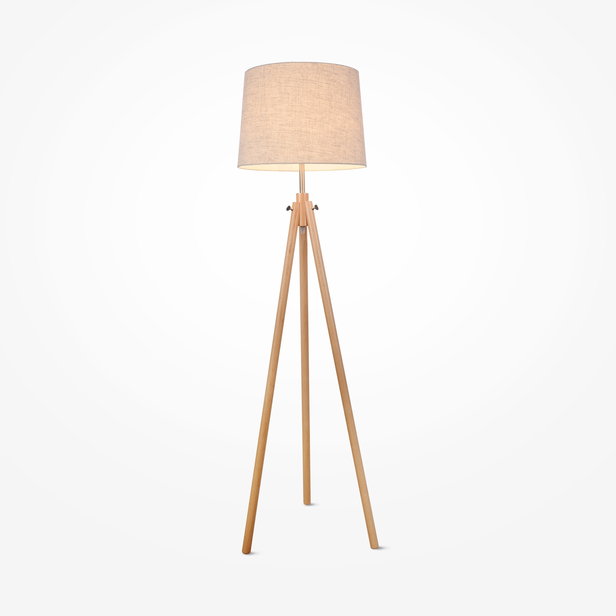 Maytoni - Vloerlamp Calvin - Beige - Ø51