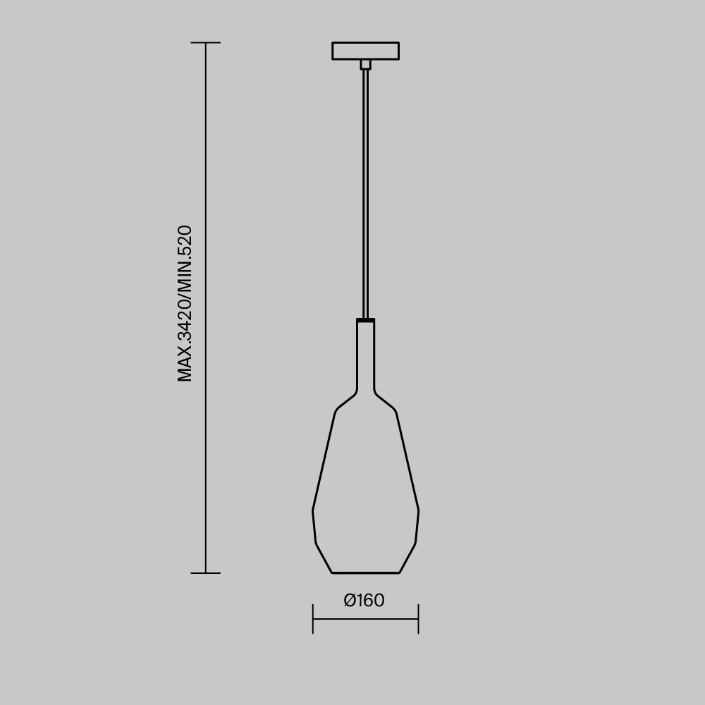 Maytoni - Hanglamp Duality - Zwart - Ø16