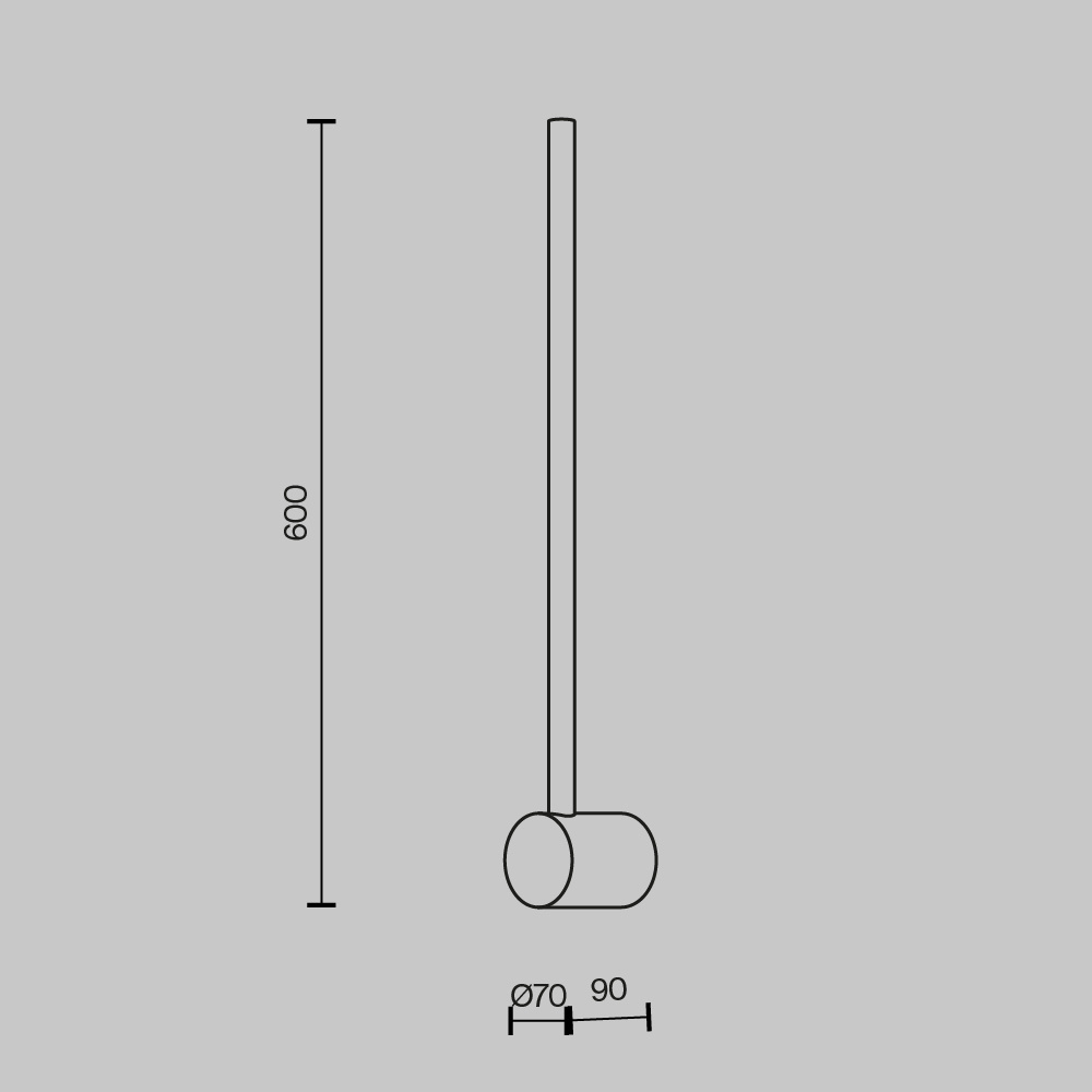 Maytoni - Wandlamp Light stick - Messing