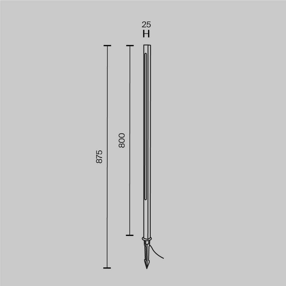 Maytoni Outdoor - Landschapsverlichting Pole - Grafiet