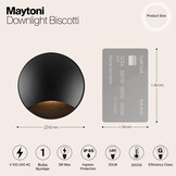 Maytoni Outdoor - Inbouwspot Biscotti - Zwart - Ø6,2