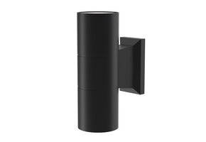 Maytoni Outdoor - Wandlamp Bowery - Zwart - Ø6,4