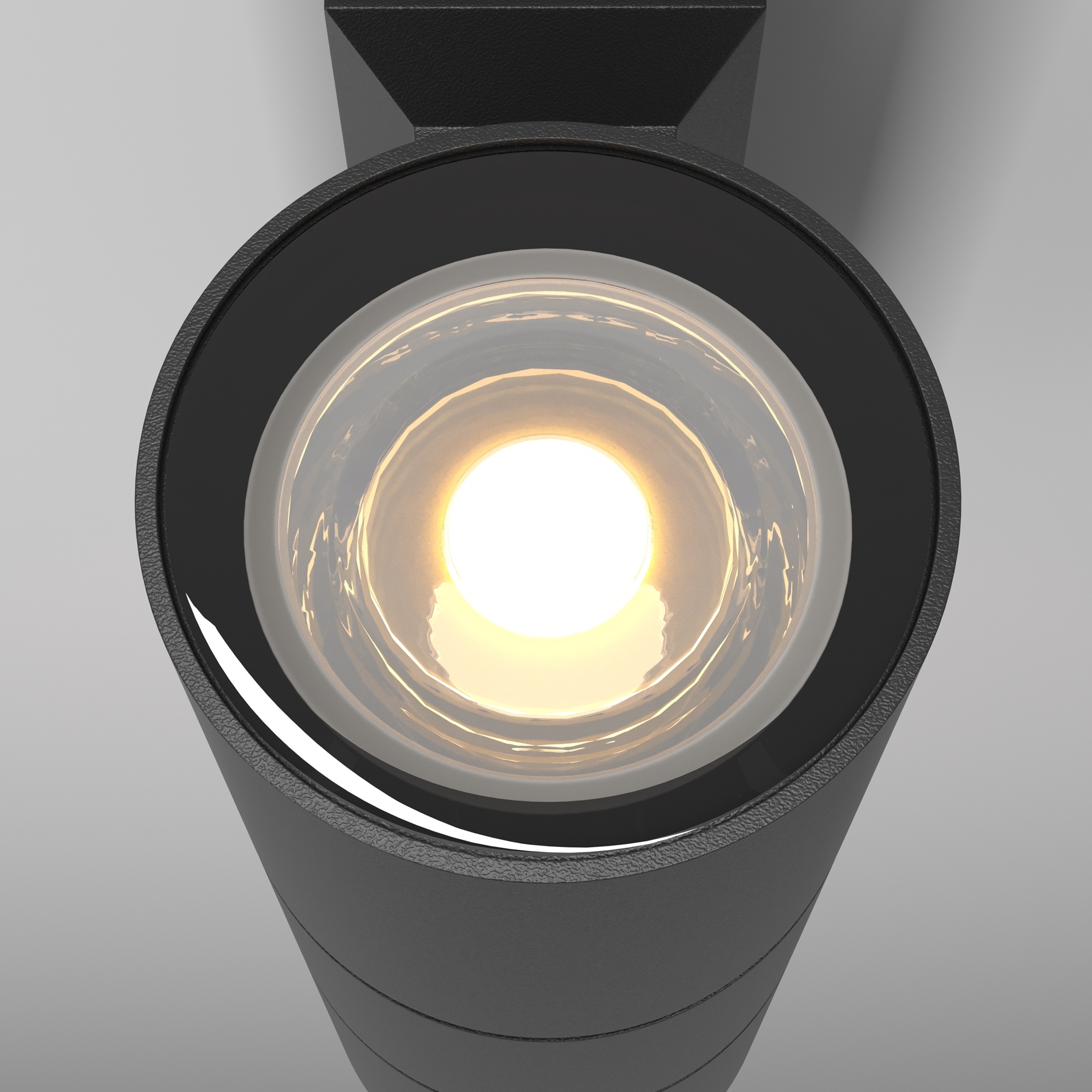 Maytoni Outdoor - Wandlamp Bowery - Zwart - Ø6,4