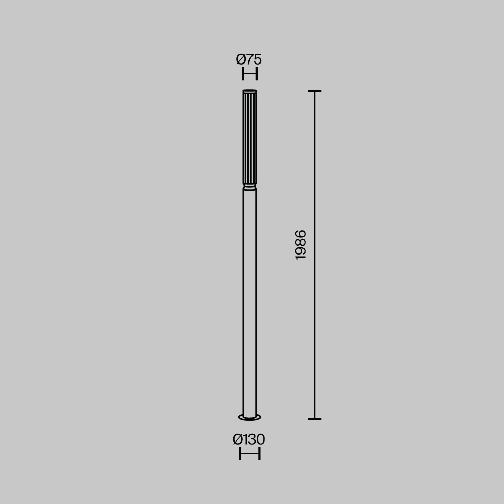 Maytoni Outdoor - Landschapsverlichting Lit - Grafiet - Ø7,5