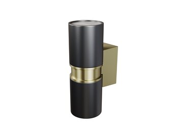 Maytoni Outdoor - Wandlamp Bowery - Zwart - Ø6,4