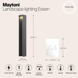 Maytoni Outdoor - Landschapsverlichting Essen - Grijs - Ø8,5
