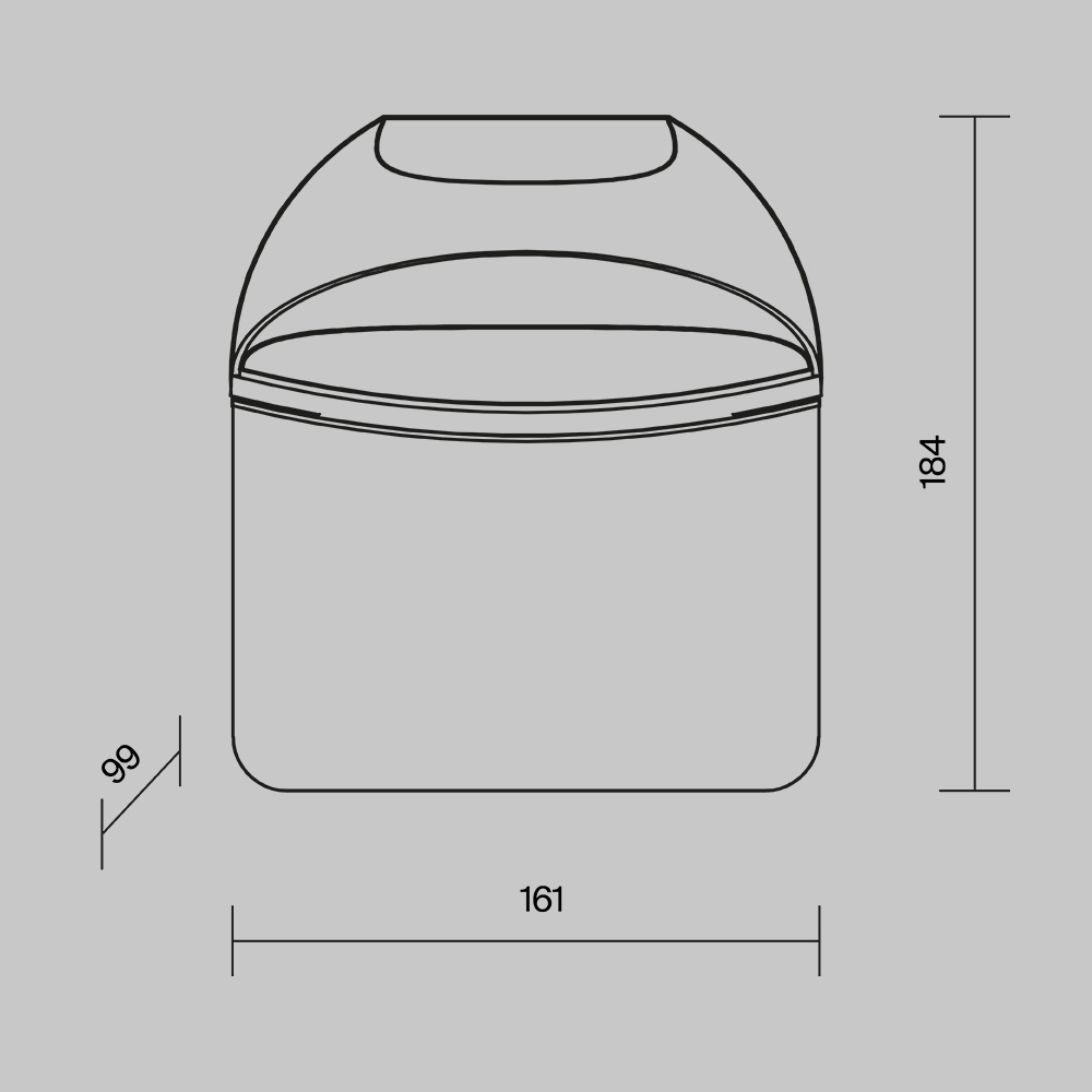 Maytoni Outdoor - Wandlamp Gloss - Grafiet