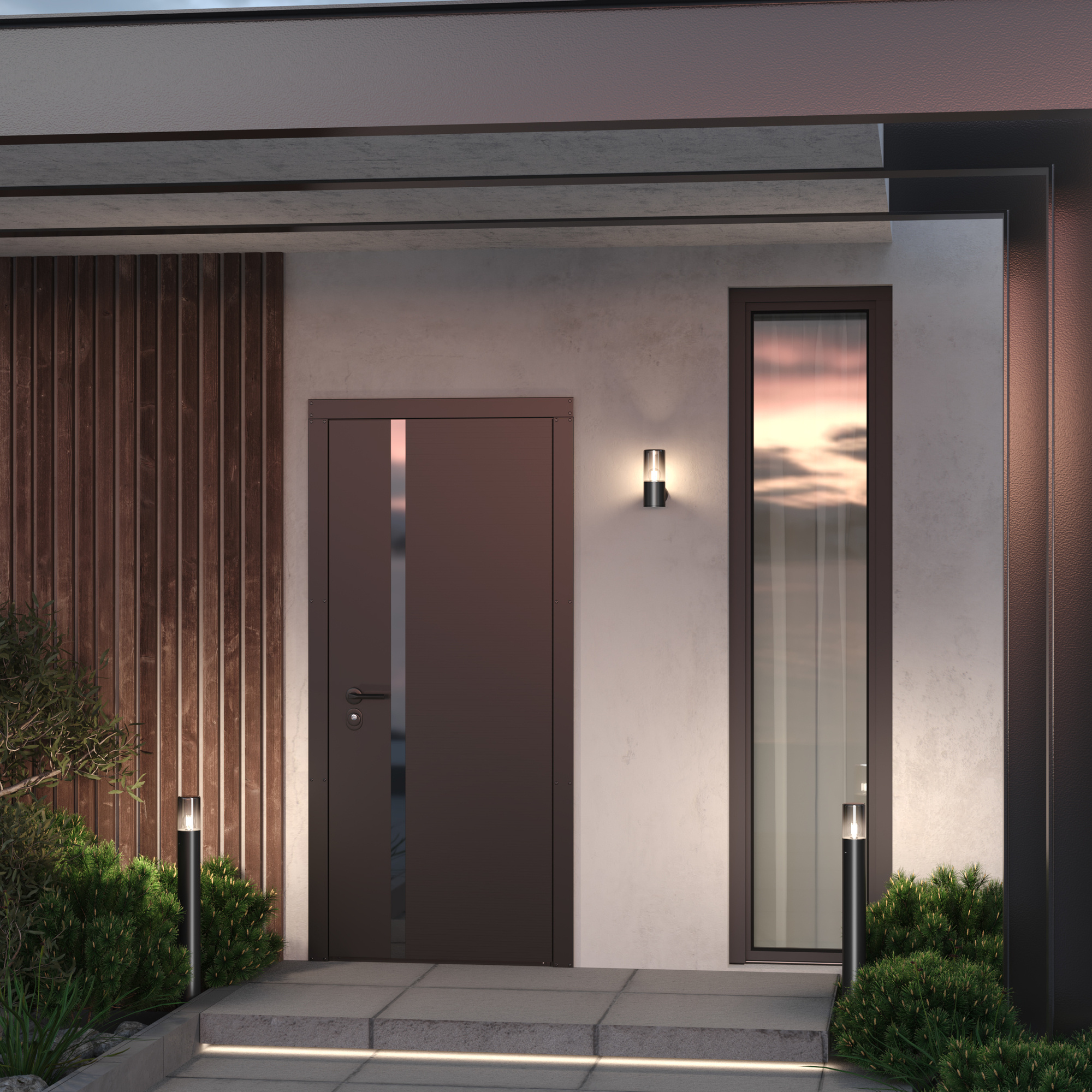 Maytoni Outdoor - Wandlamp Amas - Grafiet - Ø8