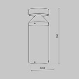 Maytoni Outdoor - Landschapsverlichting Olten - Grafiet - Ø12