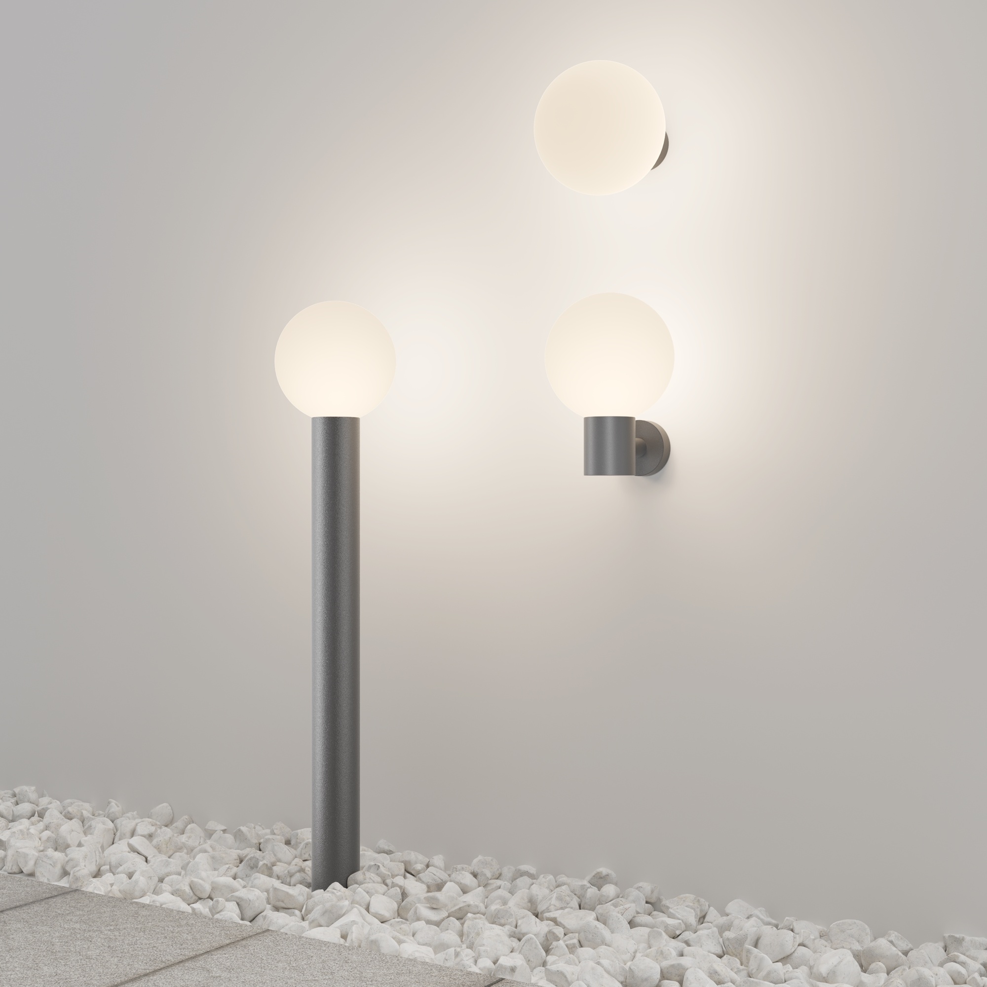 Maytoni Outdoor - Landschapsverlichting Bold - Grijs - Ø20