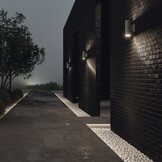 Maytoni Outdoor - Wandlamp Bowery - Grijs - Ø6,4