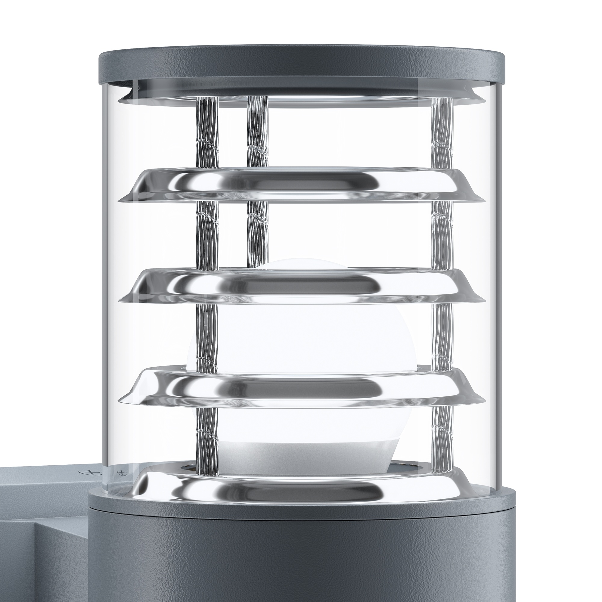 Maytoni Outdoor - Wandlamp Bronx - Grijs - Ø16,5