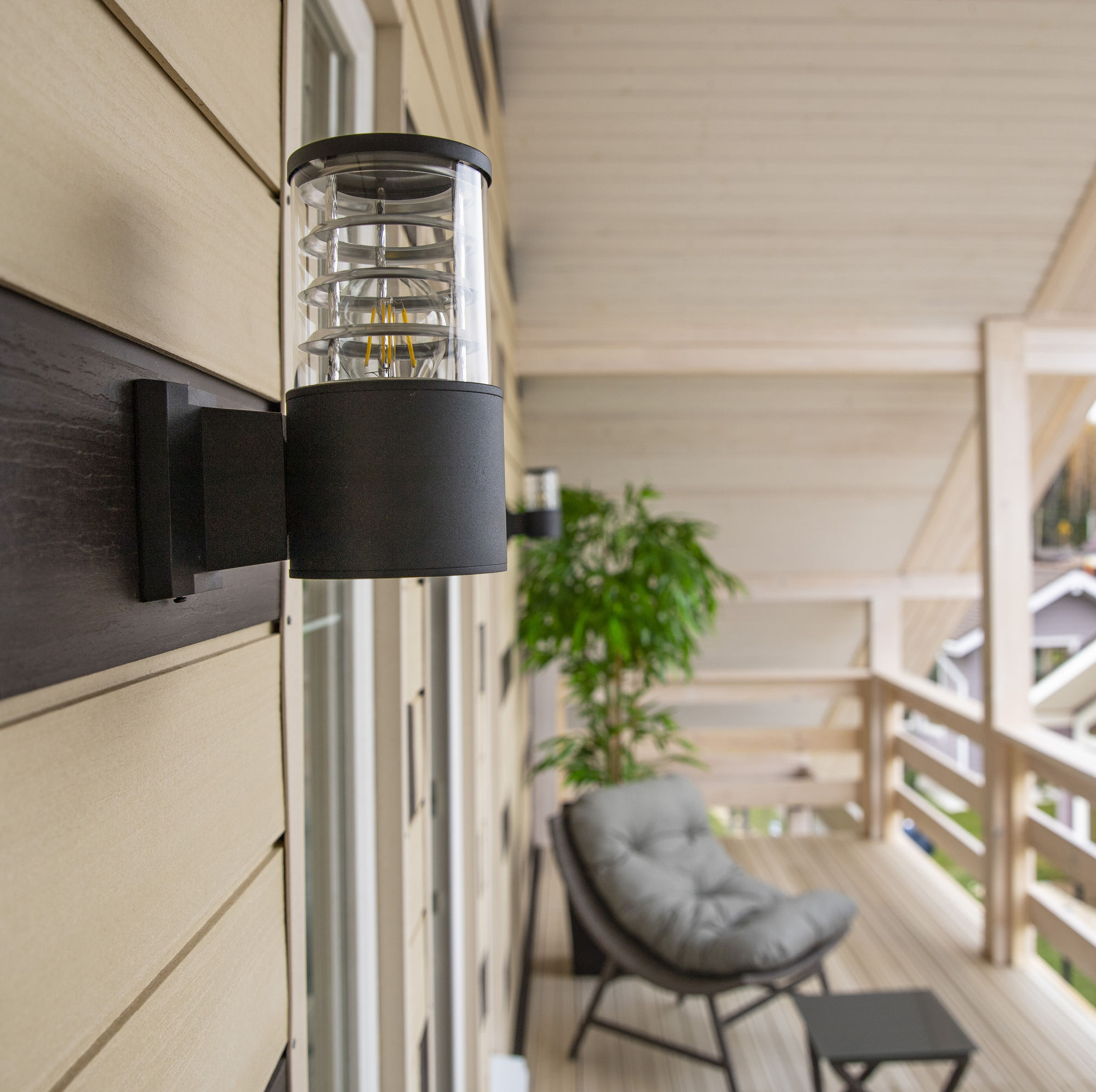 Maytoni Outdoor - Wandlamp Bronx - Zwart